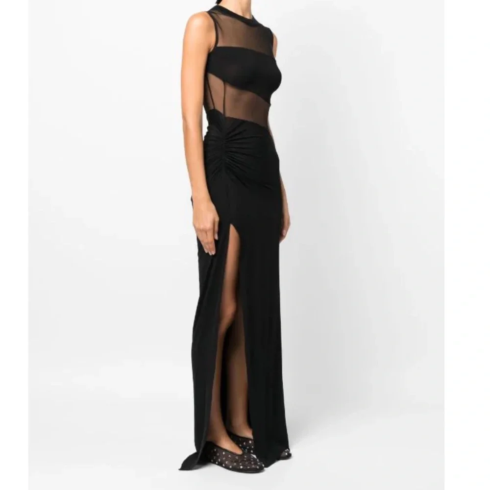 Nensi Dojaka sheer-panelling floor-length gown (Medium) - Picture 10 of 11